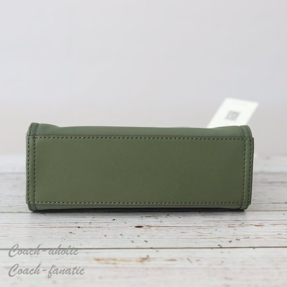 NWT Tory Burch Ella Nylon Mini Tote Crossbody Bag Purse in Palm Leaf Green - Picture 9 of 12